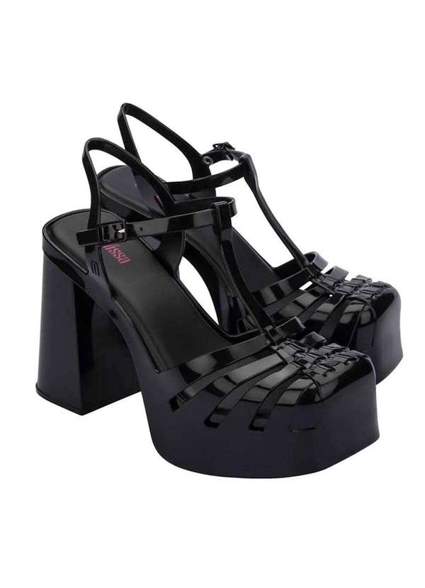 Anabela Dafiti Calçados Sandalia Anabela Preta Fechada Sandália