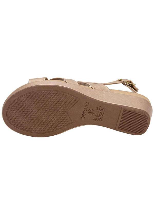 Beira Rio - Sandália Feminina Anabela Beira Rio 8381322 Ouro 4