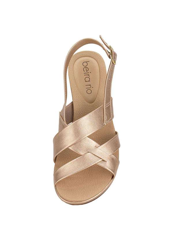 Beira Rio - Sandália Feminina Anabela Beira Rio 8381322 Ouro 5