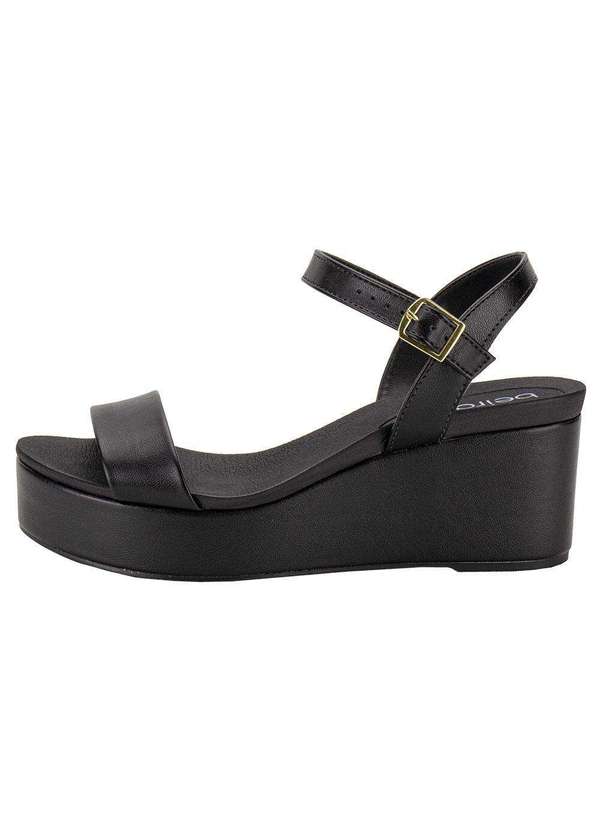 Beira Rio - Sandália Feminina Anabela Beira Rio 8407135 - Preto 2