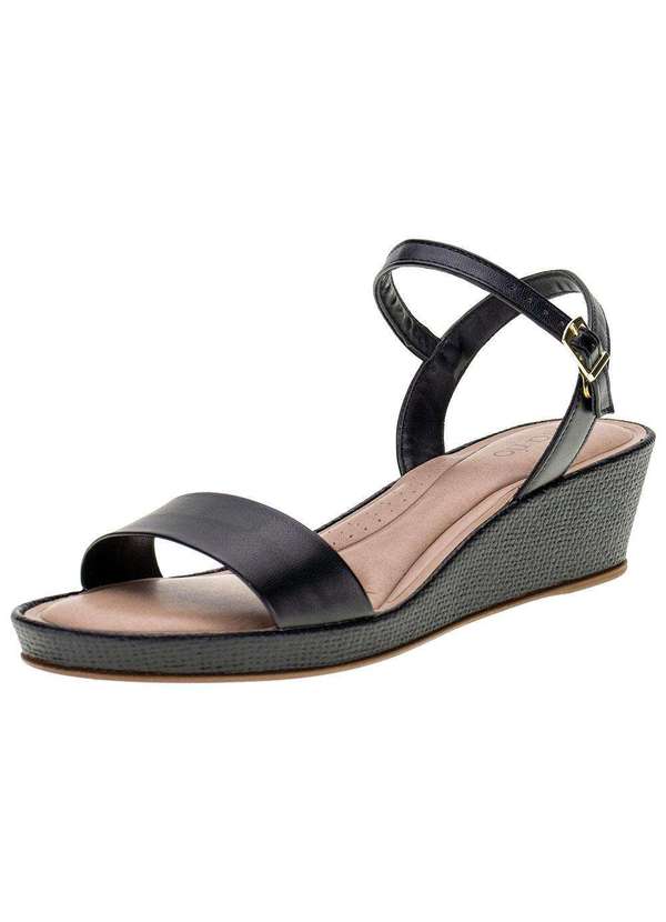 Sandália Feminina Anabela Beira Rio 8457308 Preto 02 Clovis