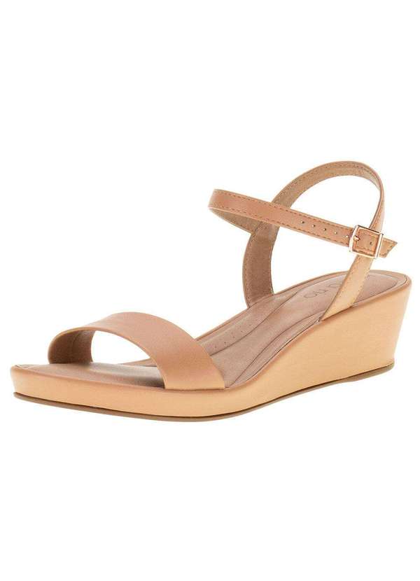 Beira Rio - Sandália Feminina Anabela Beira Rio - 8457308 - Bege 1