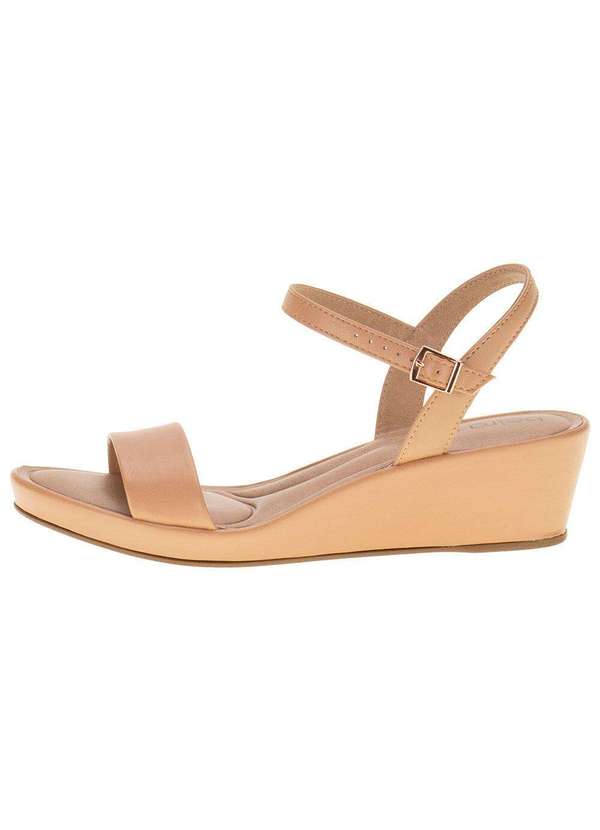 Beira Rio - Sandália Feminina Anabela Beira Rio - 8457308 - Bege 2