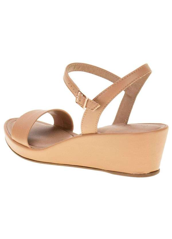 Beira Rio - Sandália Feminina Anabela Beira Rio - 8457308 - Bege 3