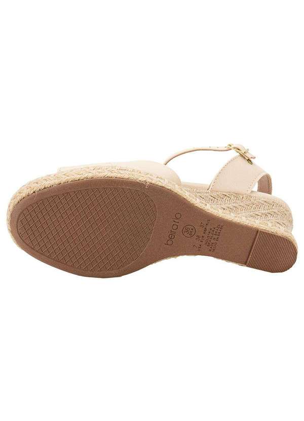 Beira Rio - Sandália Feminina Anabela Beira Rio 8486118 - Natural 4