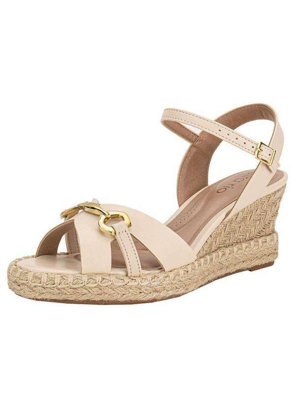 Beira Rio - Sandália Feminina Anabela Beira Rio 8486119 - Natural