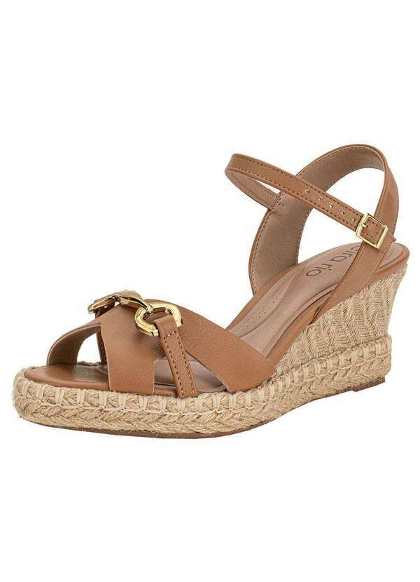 Beira Rio - Sandália Feminina Anabela Beira Rio 8486119 - Camel