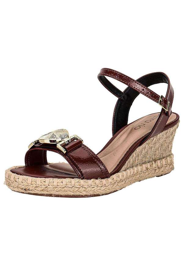 Beira Rio - Sandália Feminina Anabela Beira Rio 8486124 - Café