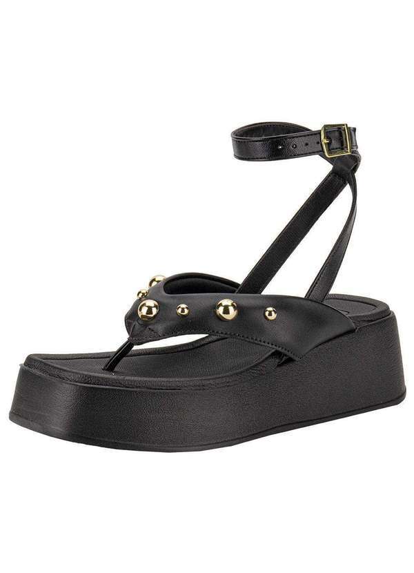 Beira Rio - Sandália Feminina Anabela Beira Rio 8530103 Preto