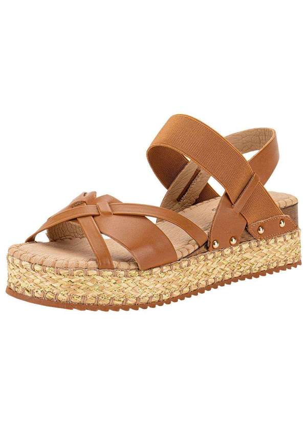 Bottero - Sandália Feminina Anabela Bottero 364202 - Caramelo