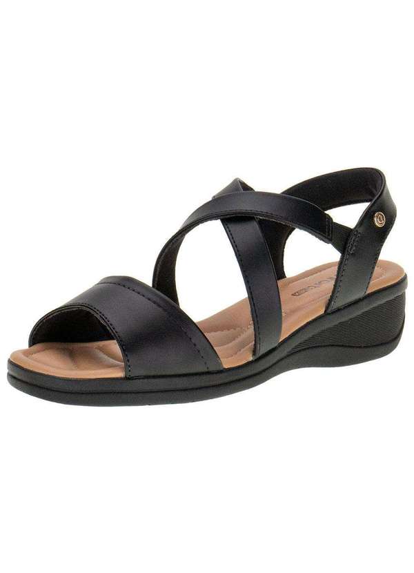Comfortflex - Sandália Feminina Anabela Comfortflex - 2388404 - Preto 01