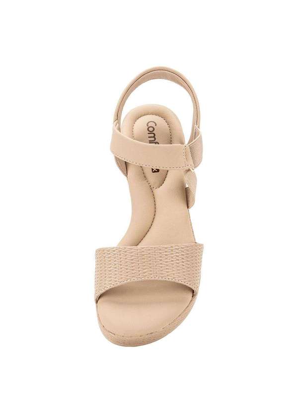 Sandalia Comfortflex SandÃ¡lia Com Salto Anabela Sandalia
