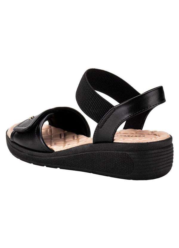 Comfortflex - Sandália Feminina Anabela Comfortflex 2486403 - Preto 3