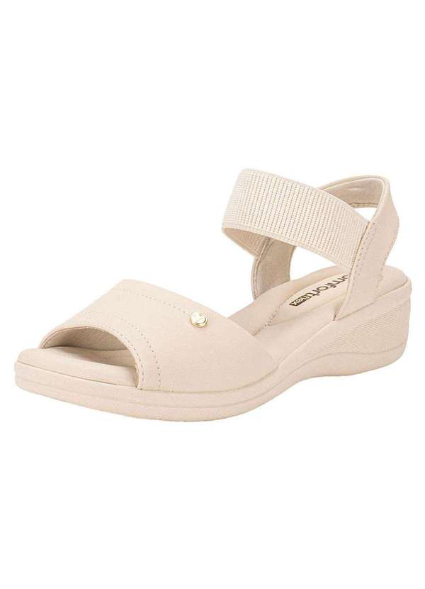 Comfortflex - Sandália Feminina Anabela Comfortflex 2488404 - Marfim