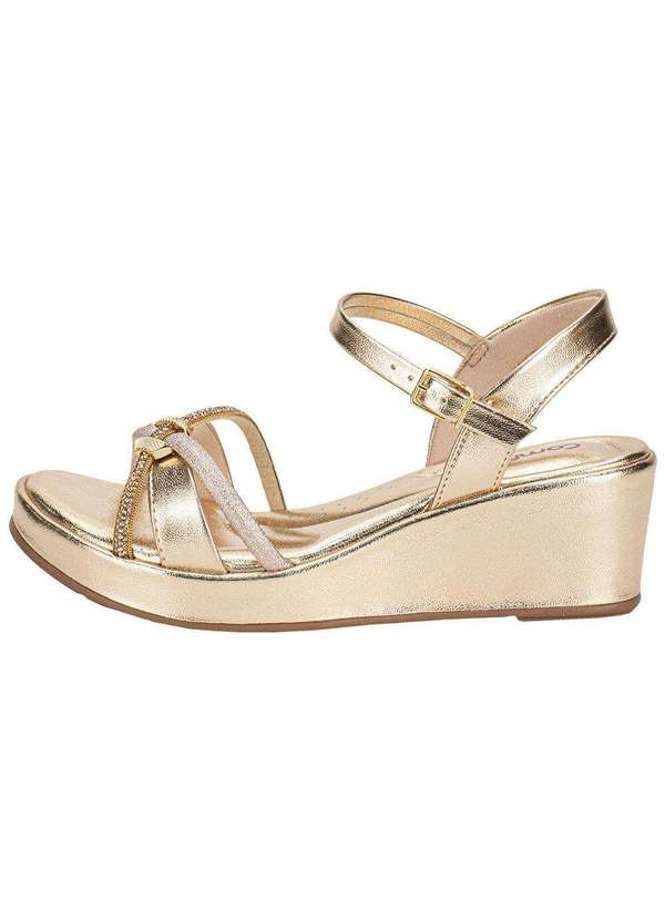 Comfortflex - Sandália Feminina Anabela Comfortflex 2553406 Ouro 2