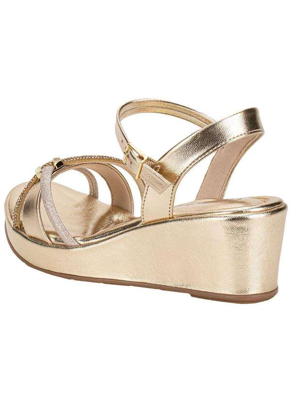 Comfortflex - Sandália Feminina Anabela Comfortflex 2553406 Ouro 3