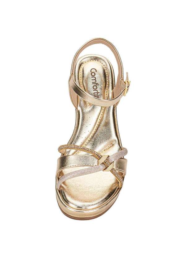 Comfortflex - Sandália Feminina Anabela Comfortflex 2553406 Ouro 5