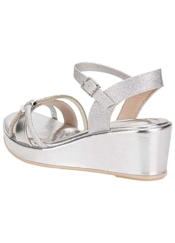 Comfortflex - Sandália Feminina Anabela Comfortflex 2553406 Prata 3