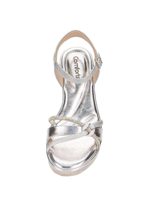 Comfortflex - Sandália Feminina Anabela Comfortflex 2553406 Prata 5