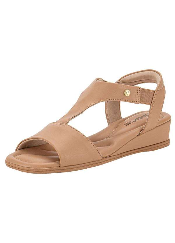 Comfortflex - Sandália Feminina Anabela Comfortflex 70403 - Salmão