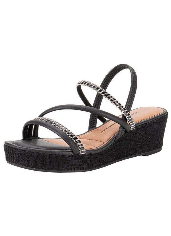 Dakota - Sandália Feminina Anabela Dakota Y8321 - Preto