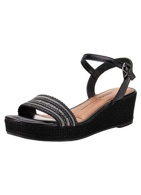 Dakota - Sandália Feminina Anabela Dakota Y8321 - Preto