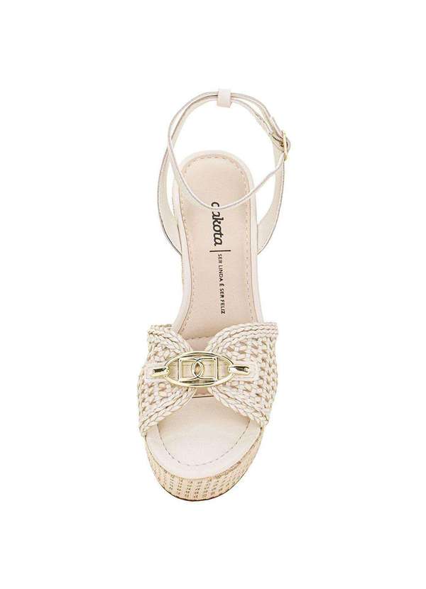 Dakota - Sandália Feminina Anabela Dakota Y9871 - Branco/Off 5