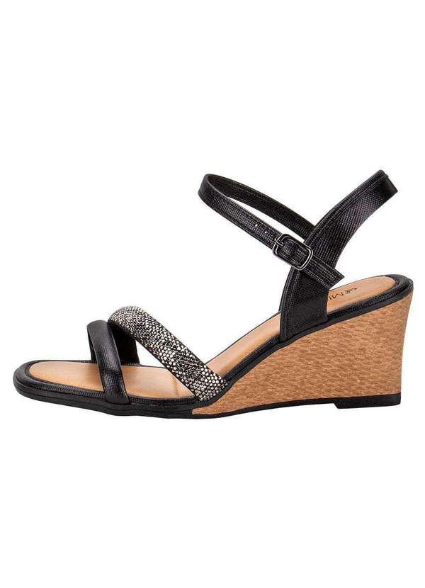 Mississipi - Sandália Feminina Anabela Mississipi Mb893 - Preto 2