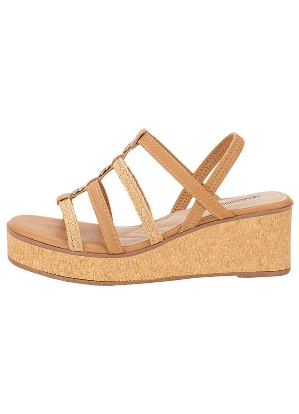 Mississipi - Sandália Feminina Anabela Mississipi Mc382 - Caramelo 2