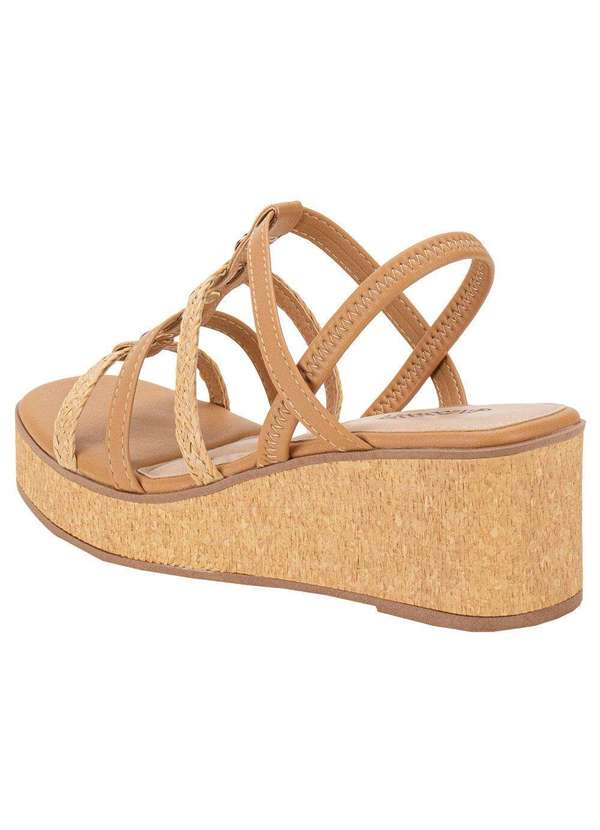 Mississipi - Sandália Feminina Anabela Mississipi Mc382 - Caramelo 3