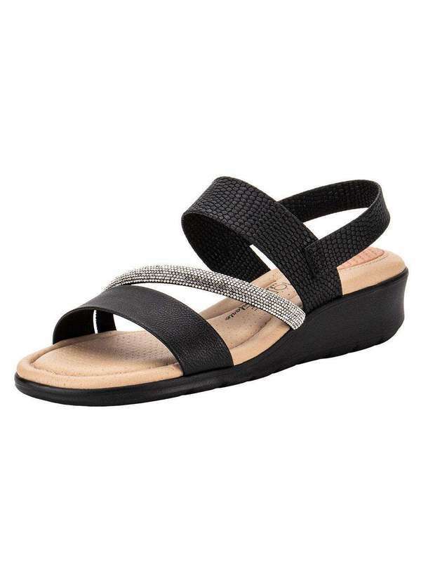 Modare - Sandália Feminina Anabela Modare 7190101 - Preto