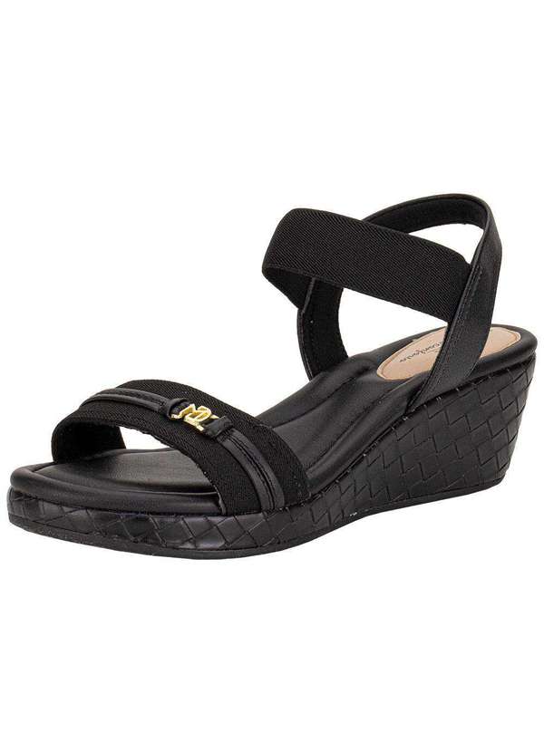 Modare - Sandália Feminina Anabela Modare 7216103 Preto