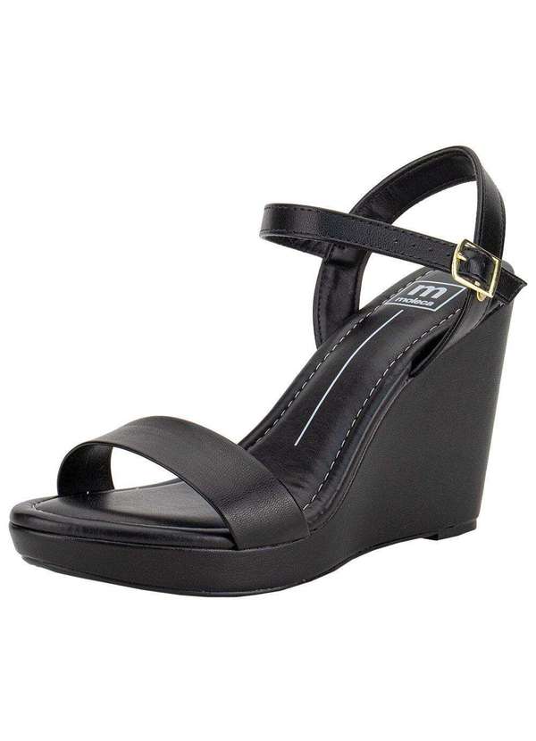 Moleca - Sandália Feminina Anabela Moleca 54111502 Preto