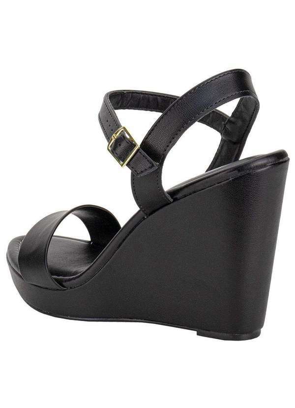 Moleca - Sandália Feminina Anabela Moleca 54111502 Preto 3