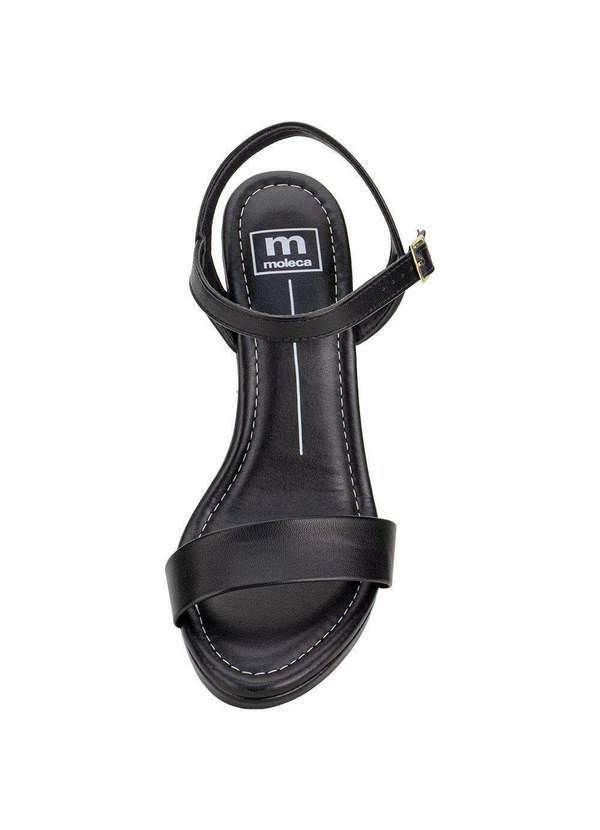 Moleca - Sandália Feminina Anabela Moleca 54111502 Preto 5