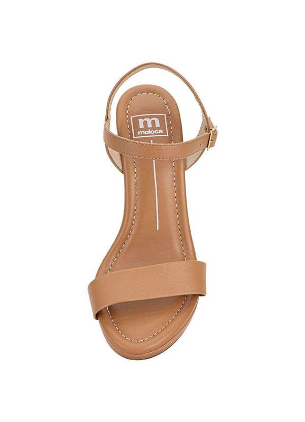 Moleca - Sandália Feminina Anabela Moleca 54111502 Camel 5
