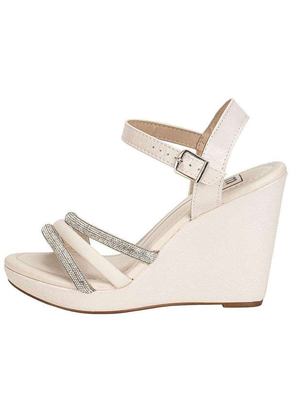 Moleca - Sandália Feminina Anabela Moleca 54111505 Marfim 2