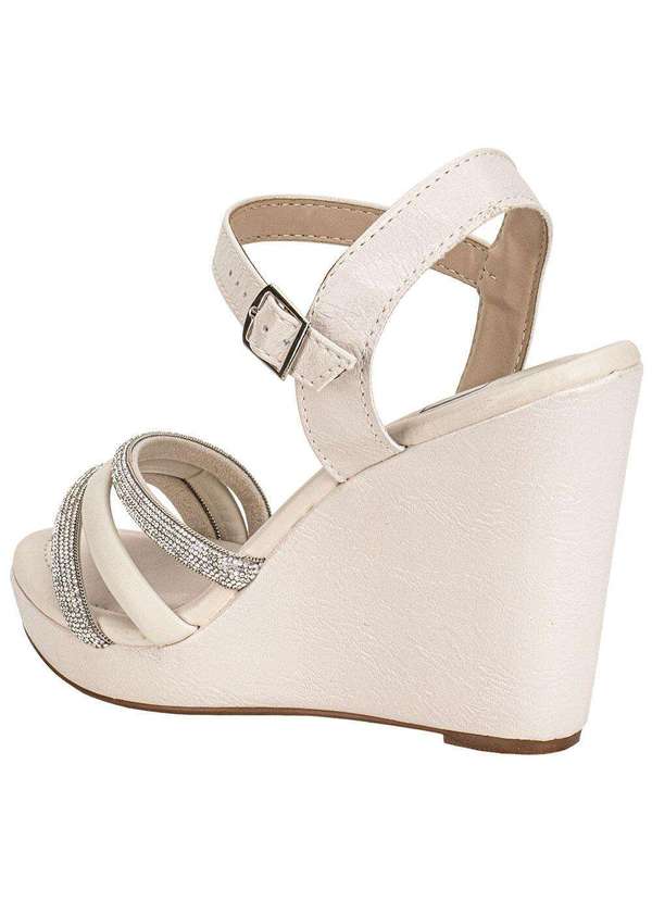 Moleca - Sandália Feminina Anabela Moleca 54111505 Marfim 3