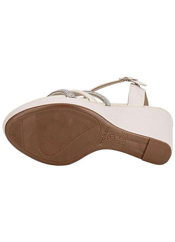 Moleca - Sandália Feminina Anabela Moleca 54111505 Marfim 4