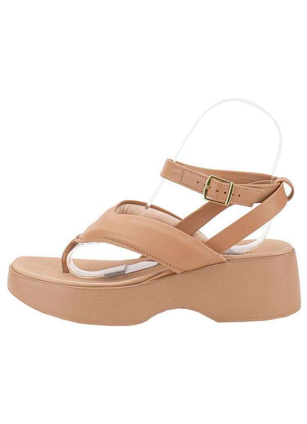 Moleca - Sandália Feminina Anabela Moleca 5503109 Salmão 2