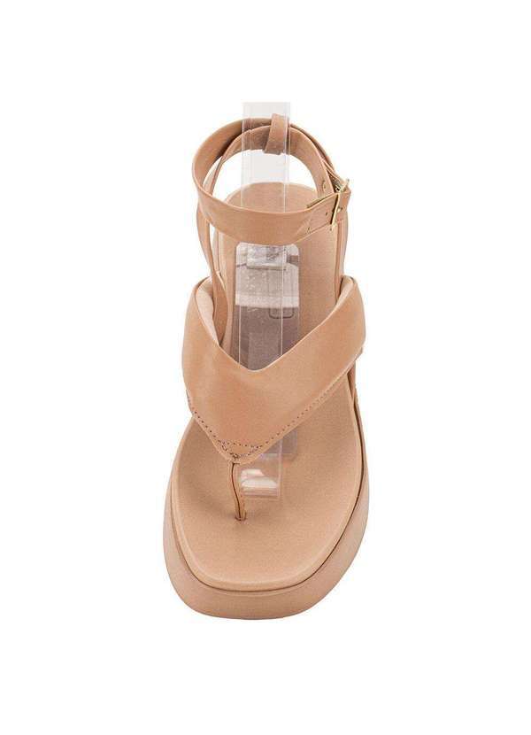 Moleca - Sandália Feminina Anabela Moleca 5503109 Salmão 5