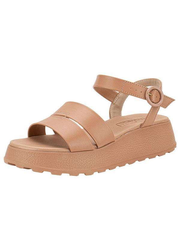 Moleca - Sandália Feminina Anabela Moleca 5517101 - Salmão