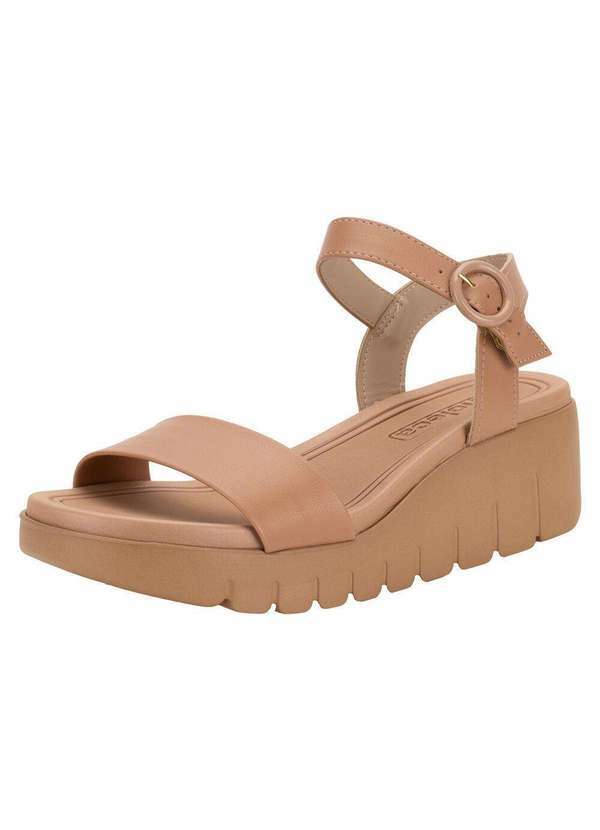 Moleca - Sandália Feminina Anabela Moleca 5536100 - Salmão