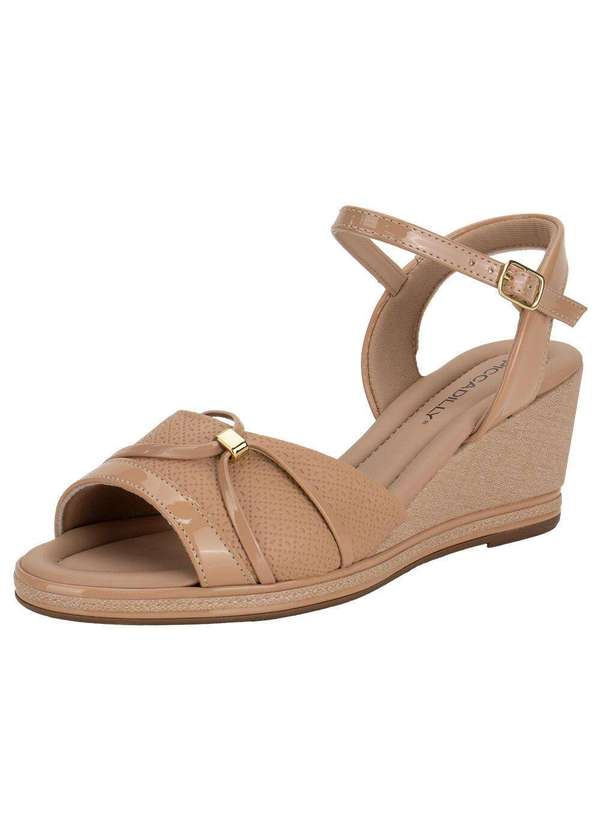 Piccadilly - Sandália Feminina Anabela Piccadilly 408232 - Salmão