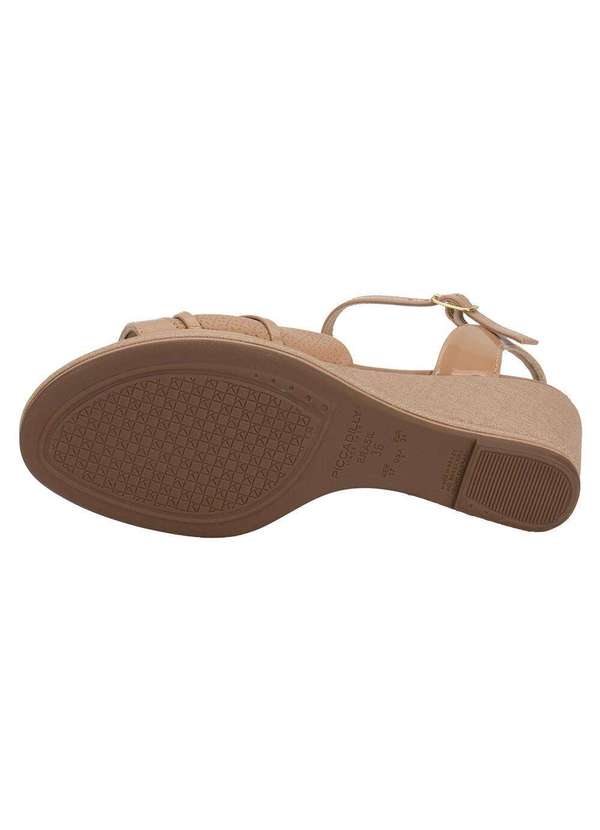 Piccadilly - Sandália Feminina Anabela Piccadilly 408232 - Salmão 4