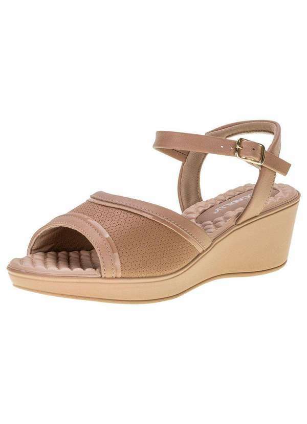 Piccadilly - Sandália Feminina Anabela Piccadilly - 540337 - Bege