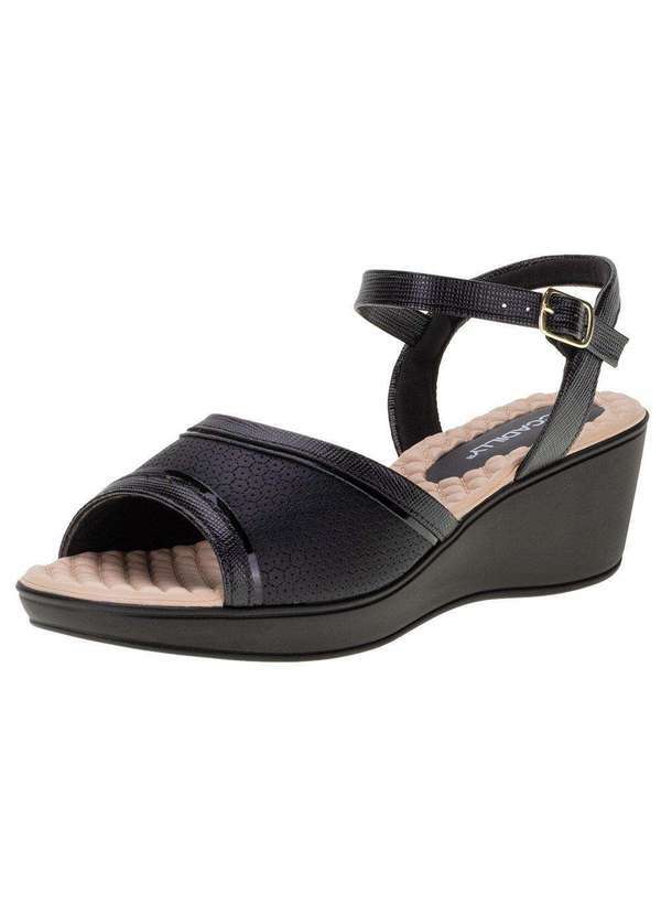 Piccadilly - Sandália Feminina Anabela Piccadilly - 540337 - Preto
