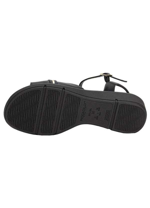 Piccadilly - Sandália Feminina Anabela Piccadilly 540396 - Preto 4