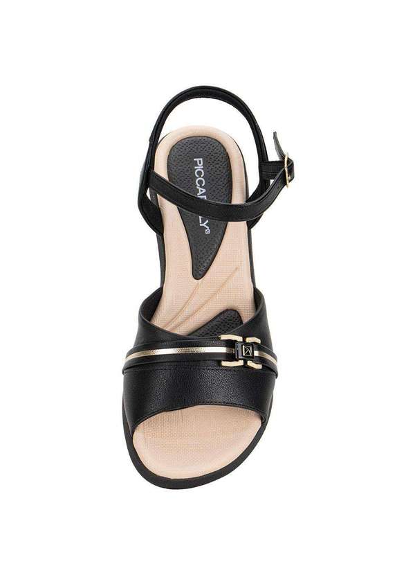 Piccadilly - Sandália Feminina Anabela Piccadilly 540396 - Preto 5