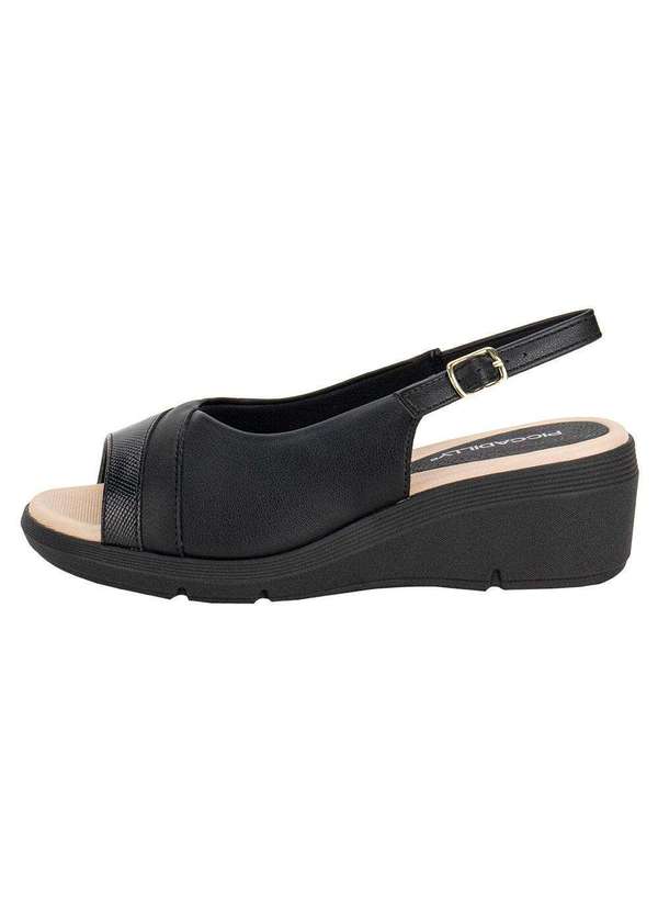 Piccadilly - Sandália Feminina Anabela Piccadilly 540400 - Preto 2